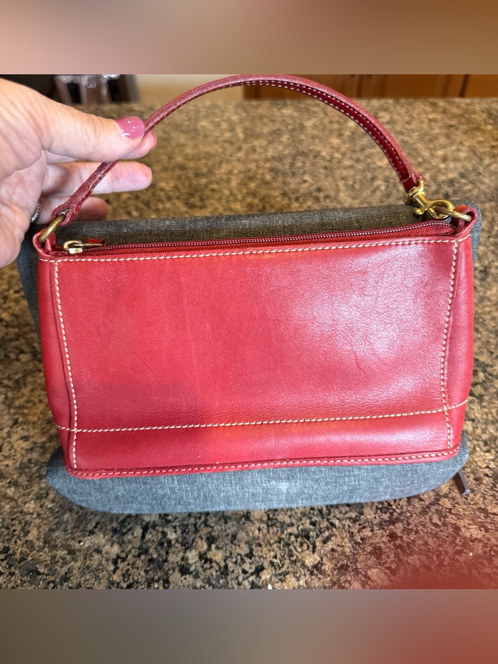 Coach vintage Bleeker Demi baguette shoulder wristlet bag